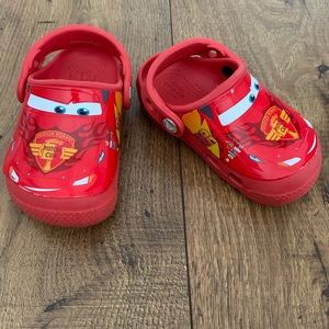 Lightening McQueen Crocs Size 7